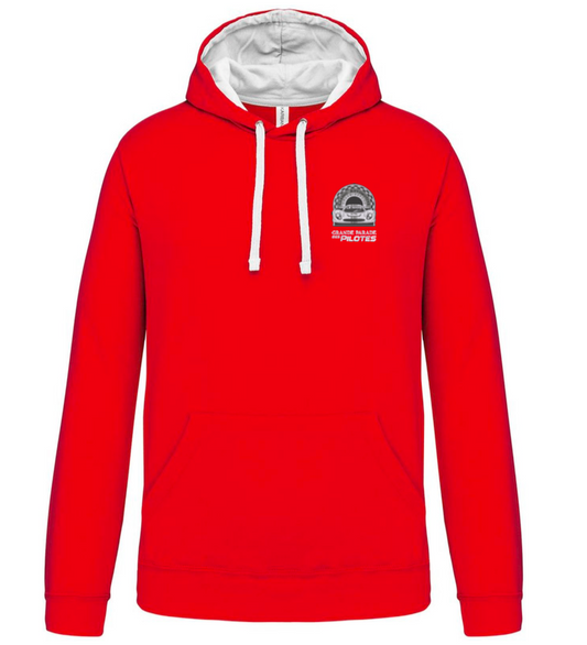 Sweat shirt capuche contrasté - logo imprimé