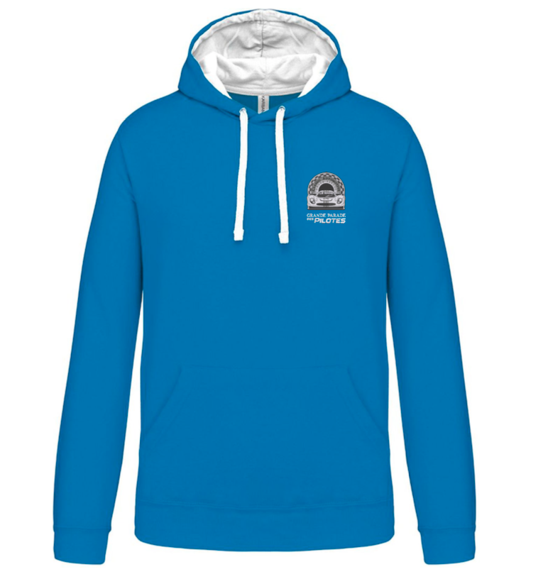 Sweat shirt capuche contrasté - logo brodé