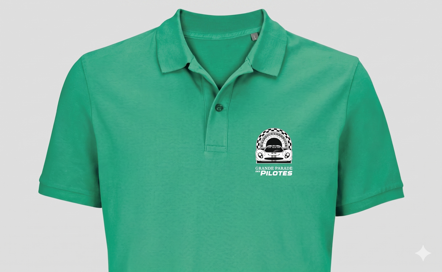 Polo bio unisexe logo impression
